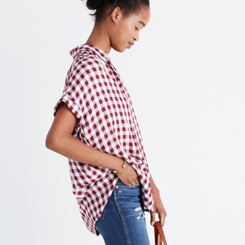 Madewell Red Gingham Central Shirt